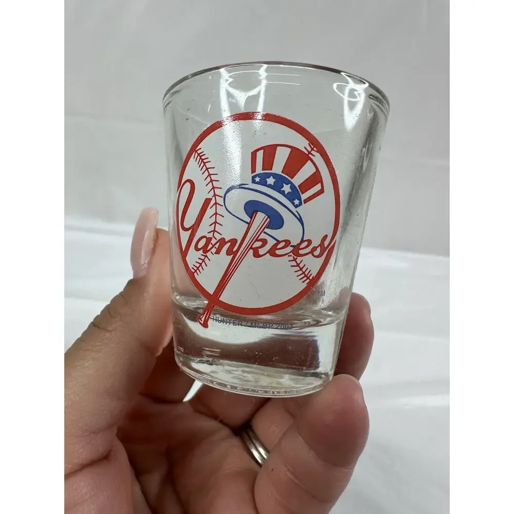 New York YANKEES Shot Glasses MLB New York Fire Department Shot Glass